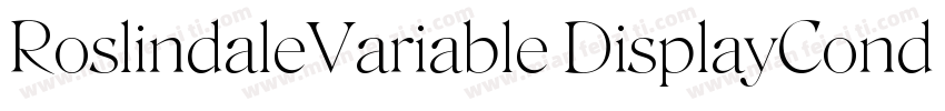 RoslindaleVariable DisplayCondensed字体转换